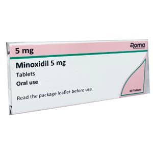 Oral Minoxidil Tablets 5mg 60 Tablets for Hair Loss - Loniten Generic product image